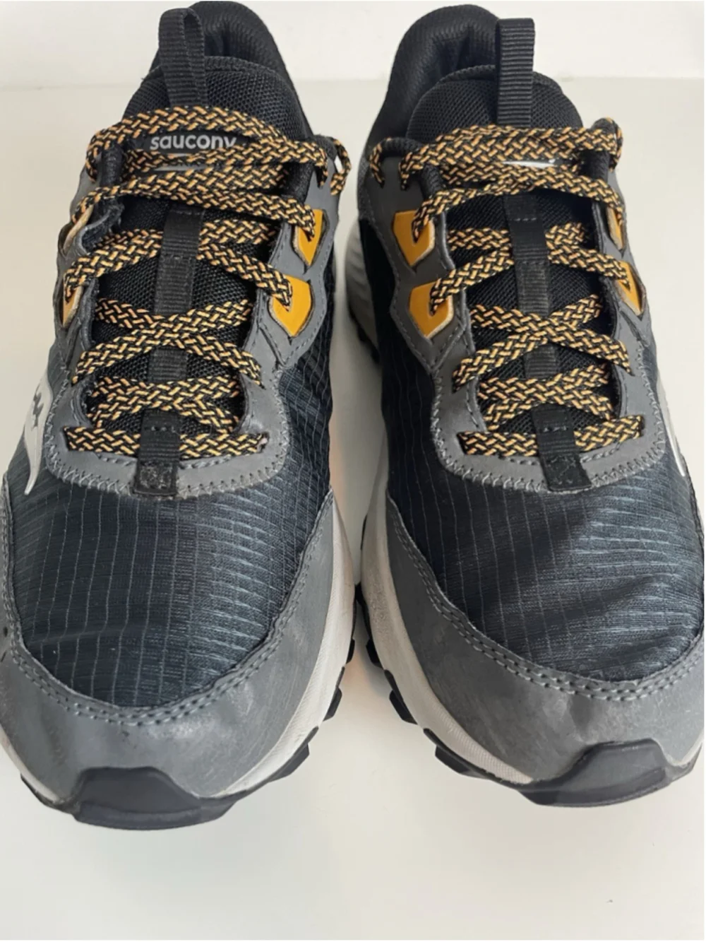 Saucony Aura TR Trail Running Hiking Shoes Men’s Size 8 Black Grey Orange